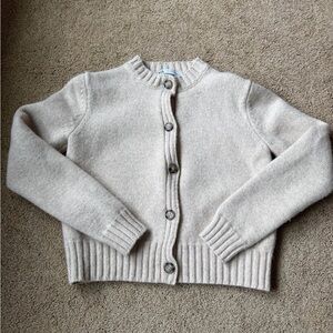 Zara 100% Wool Cream Cardigan XS